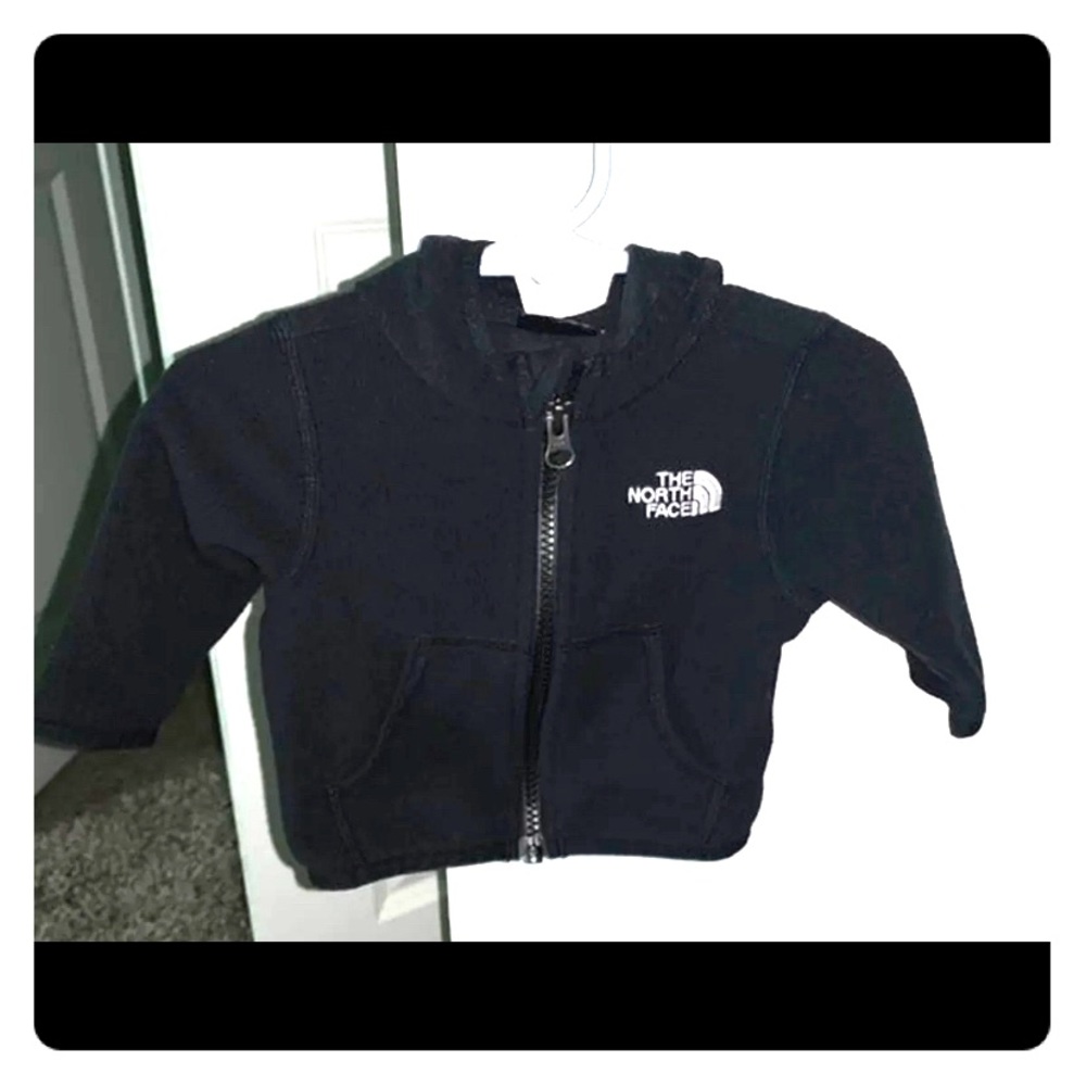 Black fleece Infant North Face Jacket 0-3 month